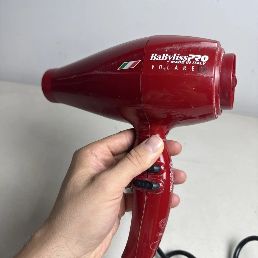 Babyliss Pro Nano Titanium Volare V1 Hair Dryer Blower Full SZ Red Ferrari